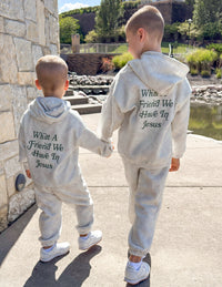 What a Friend in Jesus Camo Kids Hoodie Christian Children's Sweatshirt