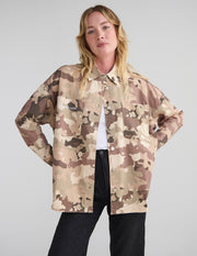 What a Friend in Jesus Camo Shacket Christian Jacket