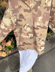 What a Friend in Jesus Camo Shacket Christian Jacket