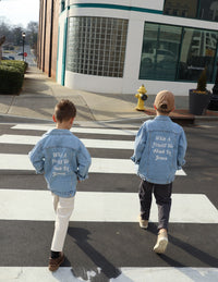 What a Friend in Jesus Kids Denim Jacket Christian Apparel
