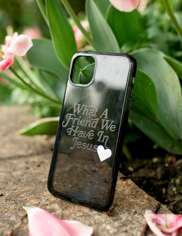 Elevated Faith What a Friend in Jesus Phone Case Christian Phone Case