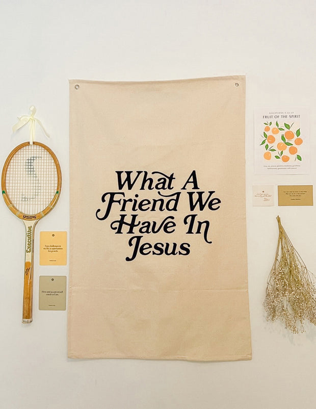 What a Friend in Jesus Tapestry Christian Wall Art