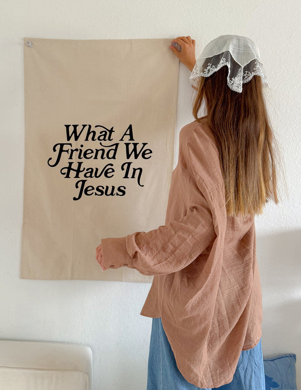 What a Friend in Jesus Tapestry Christian Wall Art