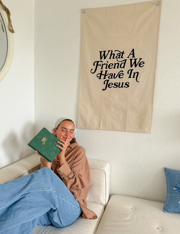 What a Friend in Jesus Tapestry Christian Wall Art