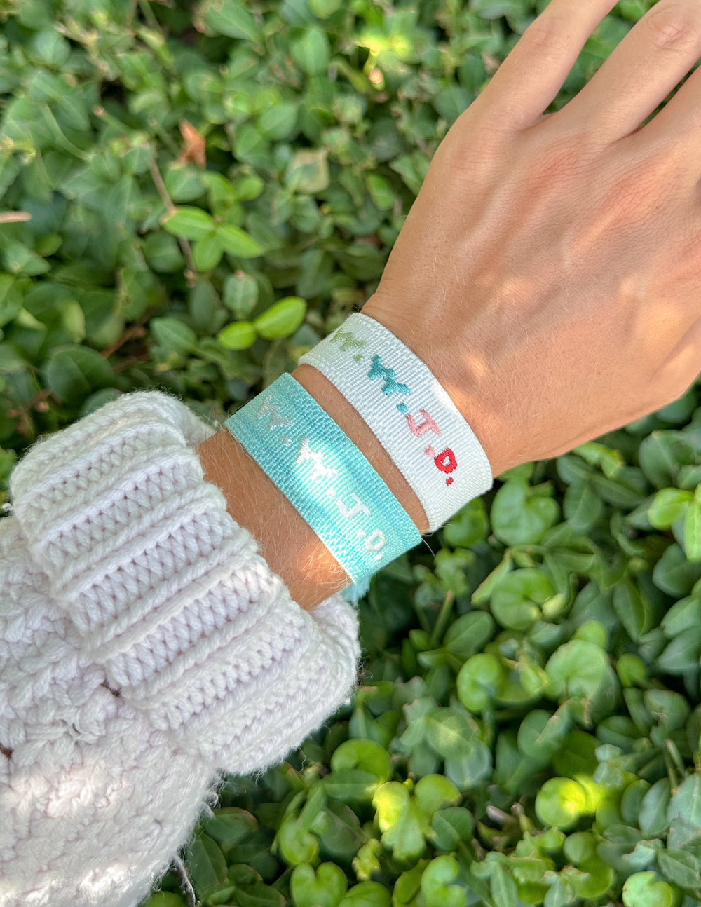 White WWJD Embroidered Bracelet WWJD Bracelets Elevated Faith