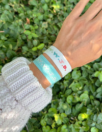 White WWJD Embroidered Bracelet Wristband Christian Jewelry