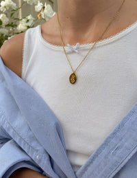 Wildflower Oval Link Necklace Christian Jewelry