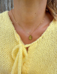 Wildflower Oval Link Necklace Christian Jewelry