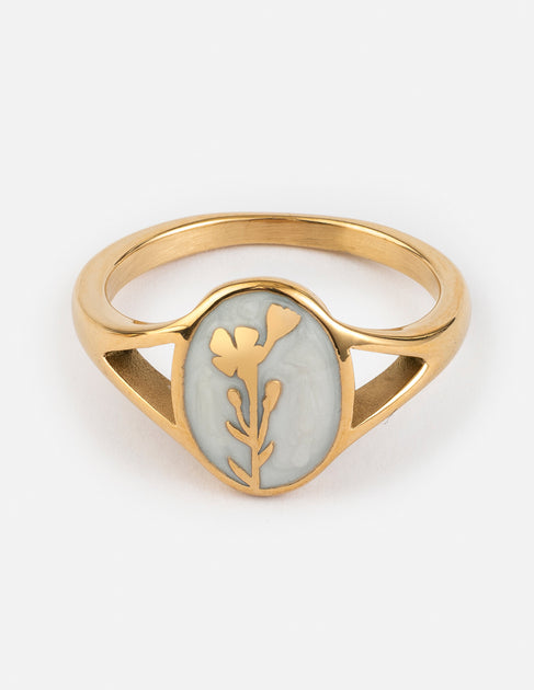 Wildflower Signet Ring | Christian Rings | Elevated Faith