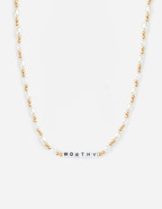 Worthy Letter Necklace Christian Jewelry