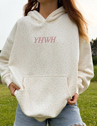 YHWH Allover Floral Unisex Hoodie Christian Sweatshirt
