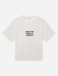 Elevated Faith Ask Me About Jesus Heavyweight Tee Christian T-Shirt