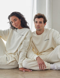 Elevated Faith Basics White Sand Unisex Crewneck Christian Crewneck