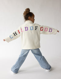 Elevated Faith Child of God Fleece Kids Pullover Christian Kids Jacket