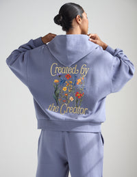 Elevated Faith Created by the Creator Plum Full-Zip Hoodie Christian Hoodie