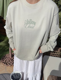 Elevated Faith Follow Christ LS Heavyweight Tee Christian