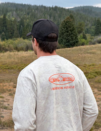 Elevated Faith I Believe in Miracles Camo LS Heavyweight Tee Christian T-Shirt