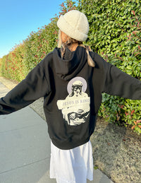 Elevated Faith Jesus Is King Black Unisex Hoodie Christian Hoodie