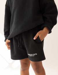 Elevated Faith Kingdom Club Black Kids Short Christian Kids Short