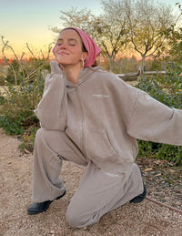 Elevated Faith Kingdom Club Brown Full-Zip Hoodie Christian Hoodie