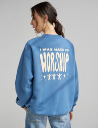 Elevated Faith Made to Worship Unisex Crewneck Christian Crewneck