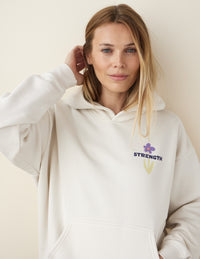 Elevated Faith My Strength Floral Unisex Hoodie Christian Hoodie