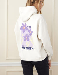 Elevated Faith My Strength Floral Unisex Hoodie Christian Hoodie