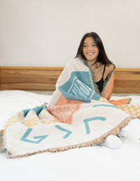 Elevated Faith Patchwork Throw Blanket Christian Blanket