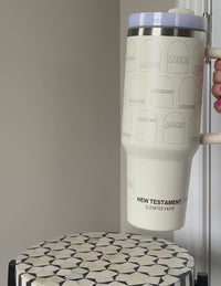 NT Bible Checklist 40 oz Tumbler Christian Water Bottle