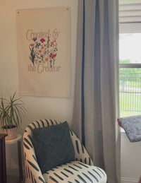 Created by the Creator Tapestry Christian Home Decor