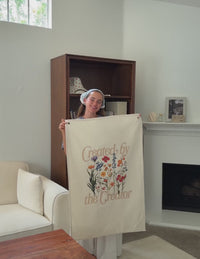 Created by the Creator Tapestry Christian Home Decor