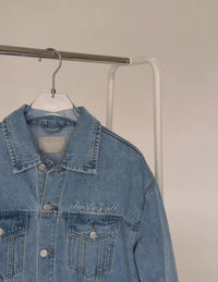 Elevated Faith What a Friend In Jesus Denim Jacket Christian Jacket