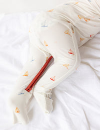 Elevated Faith Sailboat Bamboo Convertible Footed Onesie Christian Onesie