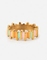 Elevated Faith Staggered Enamel Ring Christian Ring