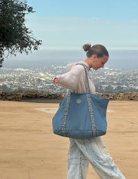 Elevated Faith The Large Everyday Denim Tote Patch Kit Christian Tote Bag