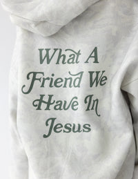 Elevated Faith What a Friend in Jesus Camo Kids Hoodie Christian Kids Hoodie
