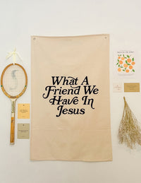 Elevated Faith What a Friend in Jesus Tapestry Christian Tapestry