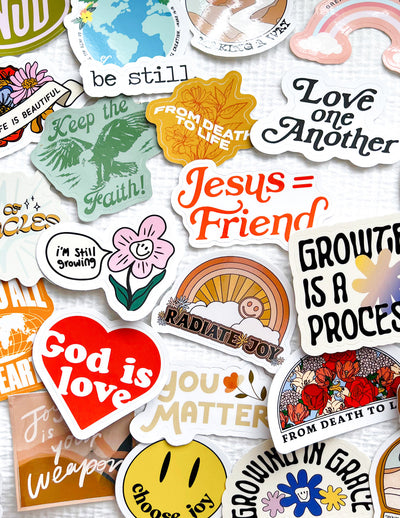 Faith Stickers, Bible Verse Stickers, Christian Stickers, Bible Stickers,  Cool Stickers, Trendy Sticker, Heart Sticker, Decals for Yeti Cups 