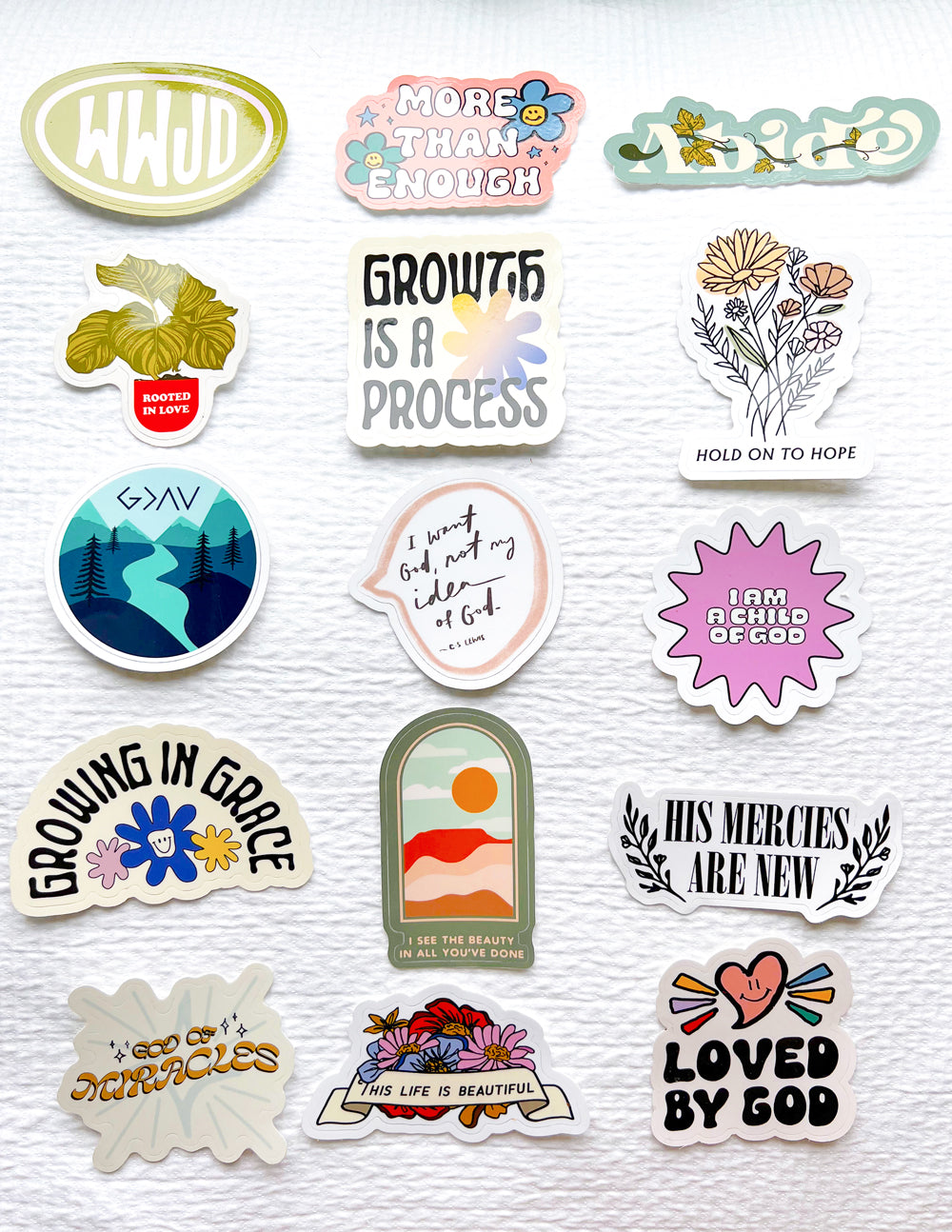 10 Random Stickers | Hydroflask Stickers | Elevated Faith