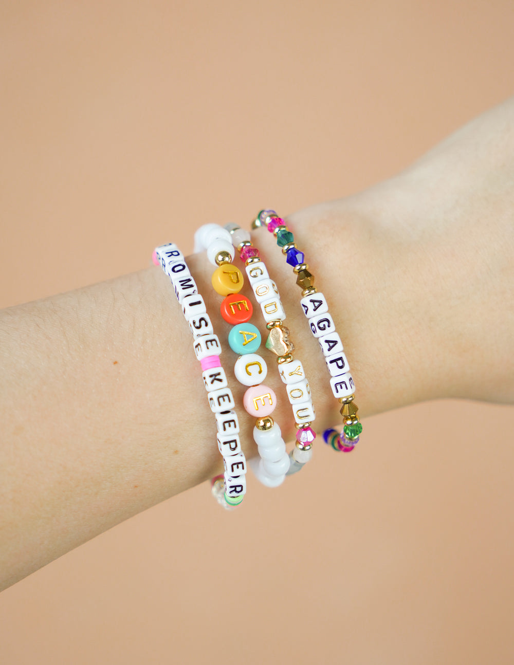 beaded name bracelet custom friendship letter bead bracelet personali   Lily Daily Boutique