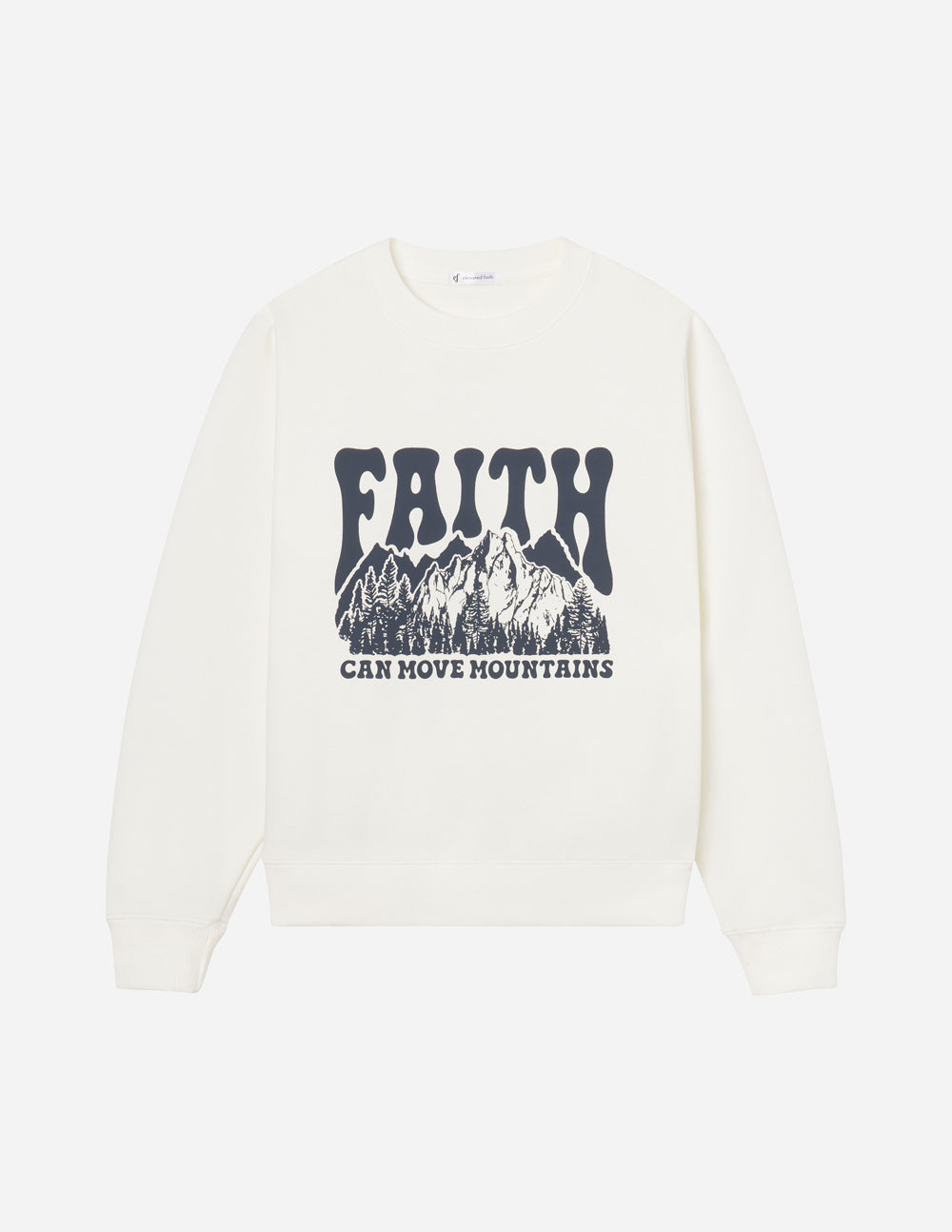 Elevated Faith Blue Faith Can Move Mountains Graphic T-Shirt Adult Size L