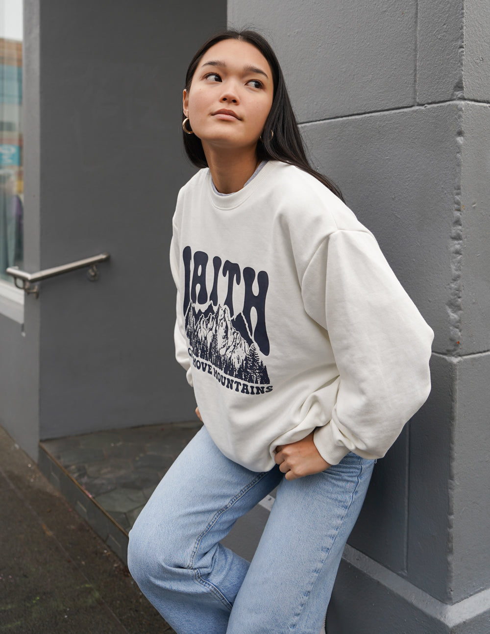 Faith Can Move Mountains Unisex Crewneck | Elevated Faith