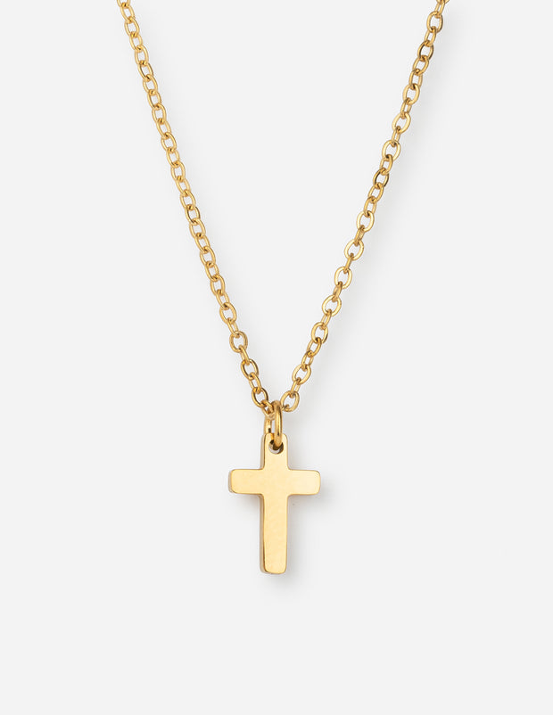 Gold Cross Christian Necklace