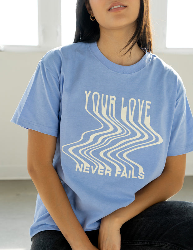 Love Never Fails Unisex Tee Christian T-Shirt