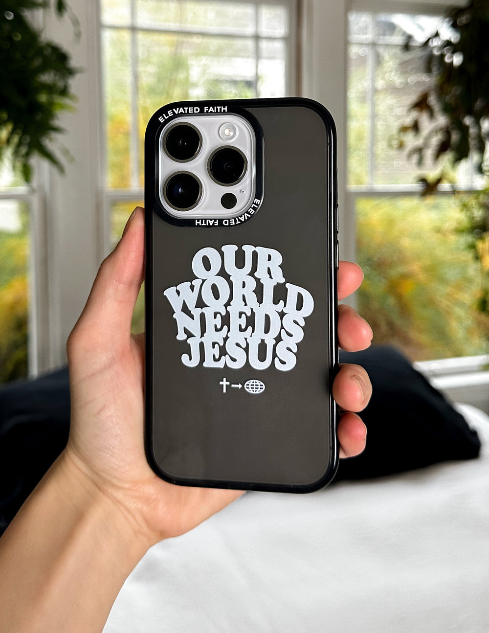 Elevated Faith Our World Needs Jesus Phone Case iPhone 14 Plus Elevated Faith Our World Needs Jesus Phone Case iPhone 14 Plus