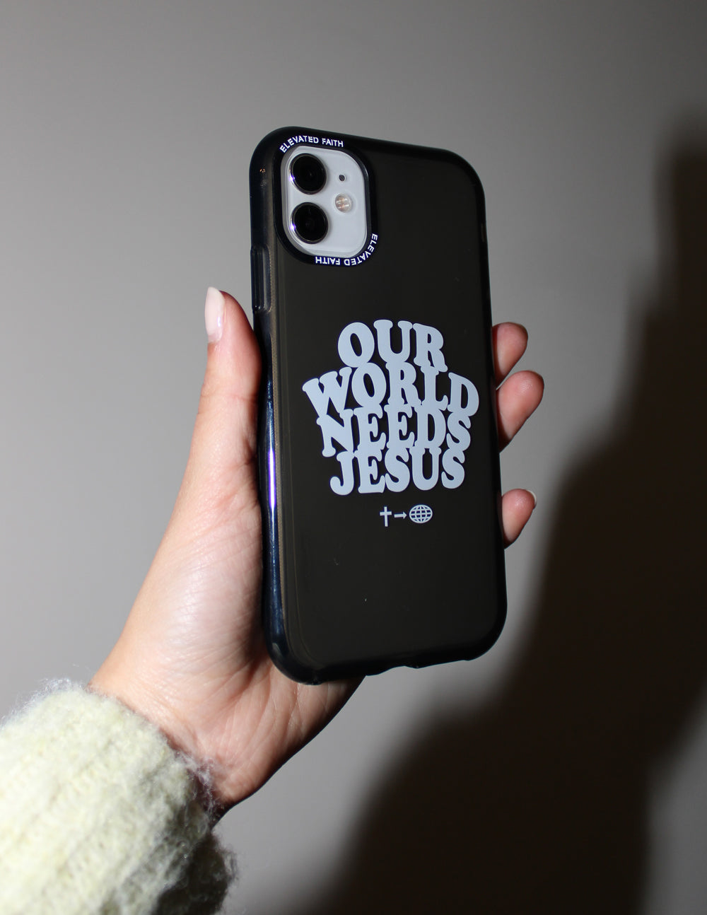 Elevated Faith Our World Needs Jesus Phone Case iPhone 14 Plus