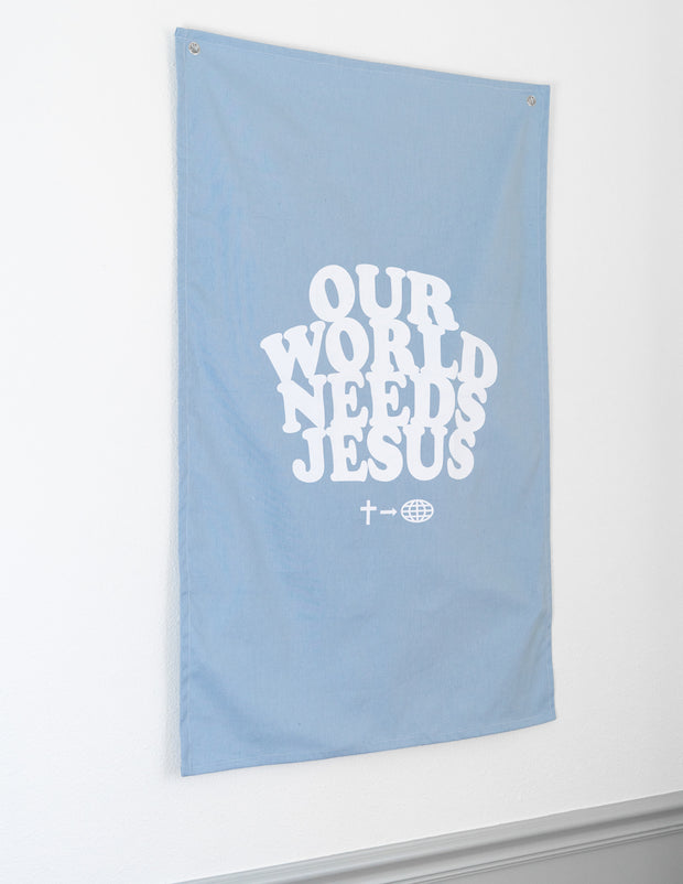 Our World Needs Jesus Tapestry Christian Home Decor
