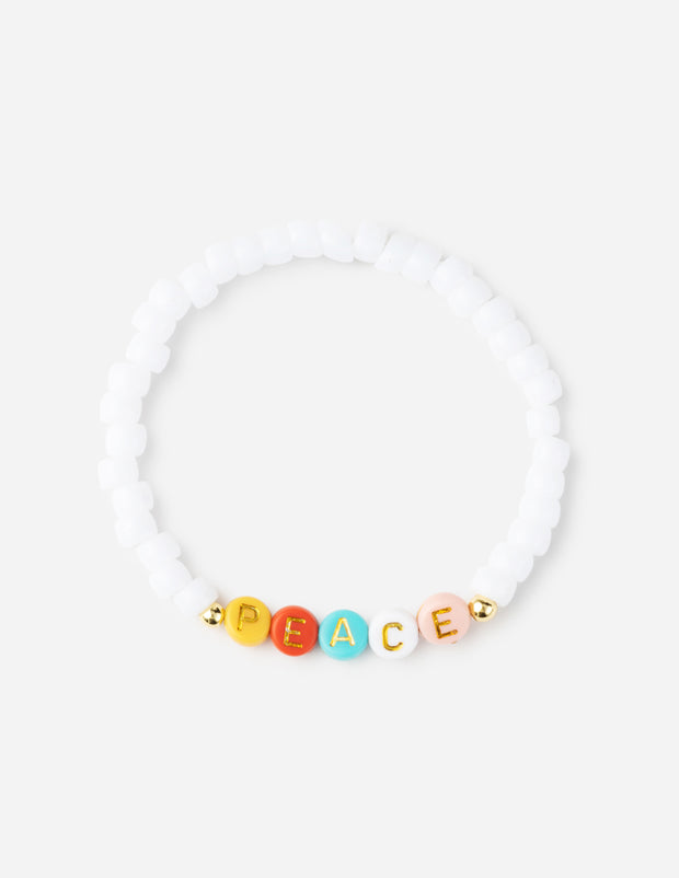 Peace Multicolored Letter Bracelet | Christian Jewelry | Elevated