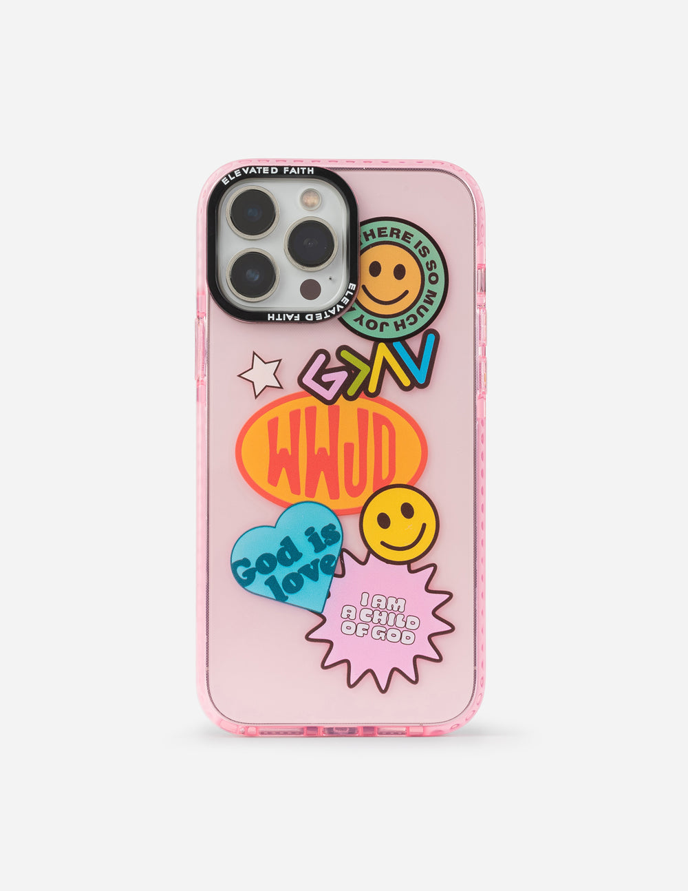 sticker phone case Elevated Faith Pink Sticker Collage Phone Case iPhone 13 Pro