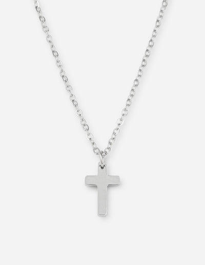 Silver Cross Christian Necklace